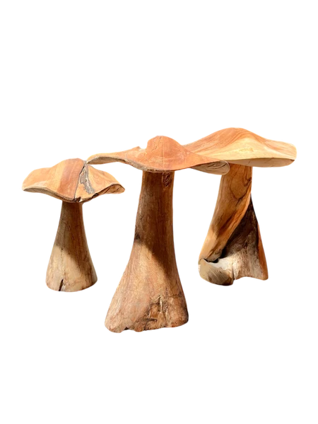 Shiitake Mushroom Shape Wood Decoration